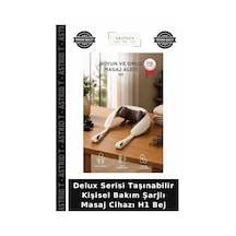Delux Serisi Taşınabilir Kişisel Bakım Şarjlı Masaj Cihazı H1 Bej