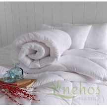 Çift Kişilik Antibakteriyel Mikrofiber Saten Beyaz Yorgan Beyaz