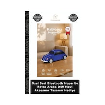 Özel Seri Bluetooth Hoparlör Retro Araba D49 Mavi Aksesuar Tasarım Hediye