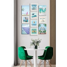 10 Parçalı Çerçeve Görünümlü Mdf Tablo Seti Flm186 Çok Renkli - 713606024 Çok Renkli