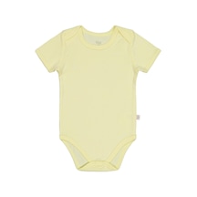 Civil Baby Düz Renkli Kısa Kol 3-9 Ay Çıtçıtlı Badi - Sarı 6-9 Ay Sarı