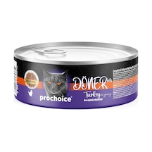 Prochoice Döner Turkey, Sos İçinde Hindi Etli Tam & Dengeli Yetişkin Kedi Maması 70 Gr X 12 Adet 103 Ivory