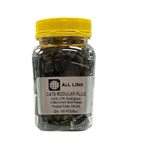C6u3b Cat6 Utp Modular Plug Rj45 Black 3 Micro-inch Gold Plated