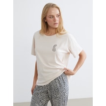 Lcw Dream Gri Leopar Desenli Kadın Pijama Takımı