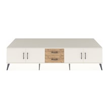 Kronos Tv Ünitesi 2 Raflı 2 Çekmeceli 4 Kapaklı 220x59x51 Aytaşı-aytaşı/çam Aytası/atlas Çam - Aytası