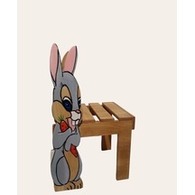Rabbit Ahşap Tamamı El Yapımı Çocuk Sandalyesi