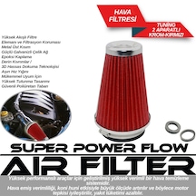 Hava Filtresi Tuning 2 Aparat Krom Kırmızı 4686001