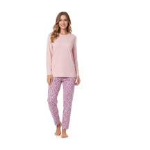 Pemilo Kadın Uzun Kol Likralı 2000-10 Pijama Takımı PEMBE