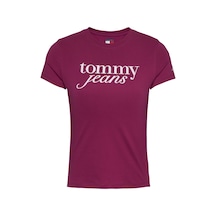 Tommy Hilfiger Kadın Kırmızı T-shirt Dw0dw19447 Xıp