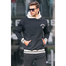 Madmext Siyah Oversize Kapüşonlu Sweatshirt 6139-siyah Siyah