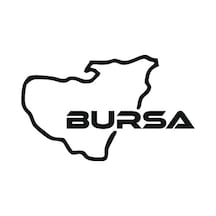 Bursa İl Haritası Oto Cam Sticker 14 8 Cm