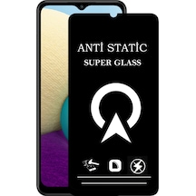 Samsung Galaxy A02 ile Uyumlu Tam Kaplayan Anti Statik Çizilmez Safir Ekran Koruyucu Cam