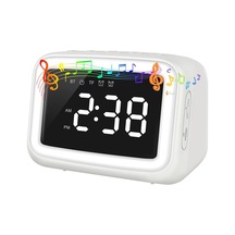 Çocuklar İçin Hoparlörlü Ve Kısılabilir Gece Lambası İle Çocuk Çalar Saati, Beyaz