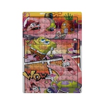 Ghostbastır Design Sünger Bob 99 Parça Ayaklı Puzzle Dekoratif Çocuk Yapbozu 034