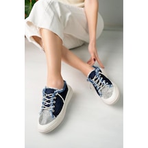 Craft Moda Neva Taşlı Düz Taban Kadın Kot Sneakers Lacivert Craft Moda Neva Taşlı Düz Taban Kadın Kot Sneakers Lacivert