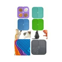 Silikon Yavaş Yeme Kabı ve Mama Matı Kedi Köpek Uyumlu Pratik Besleme Tabağı 20 x 20 CM