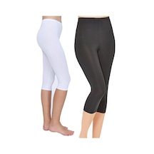 2'li Lüx Modal Kapri Kadın Tayt Karışık Renk