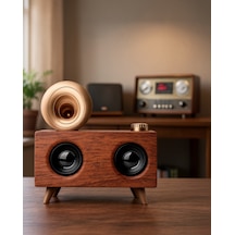 Bluetooth Nostalji Hoparlör Radyo Ahşap Renk Vintage Uuczzzb6speakerrrrr3-1