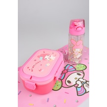 X Dekomus Lisanslı My Melody 500 Ml Matara,3 Bölmeli Beslenme Kabı,beslenme Örtüsü Seti Diğer