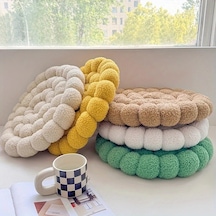 Elmpaly Bej Renginde 5 Renk Seçenekli Yıkanabilir Karahindiba Dekoratif Yastık Bej