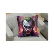 Joker Art Desenli Kare Yastık Kılıfı Çok Renkli