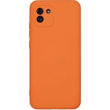 Newface Samsung Galaxy A03 Kılıf Nano İçi Kadife Silikon - Turuncu