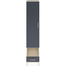 Hyperion Dolap 6 Raflı Tek Çekmeceli Tek Kapaklı 44x44x221 Aytaşı-antrasit Aytası