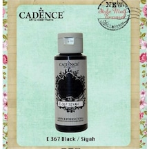 Cadence Style Matt Enamel Cam & Porselen Boyası 59 ML. E-367 Siyah