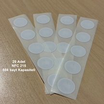 Beyaz Nfc Etiket Ntag215 25mm - 20 Adet - Bisiparisver