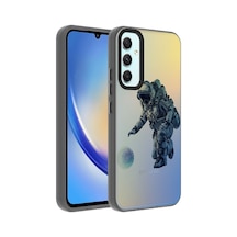 Kilifone - Samsung Uyumlu Galaxy A34 - Kılıf Koruyucu Sert Desenli Dragon Kapak - Astronot