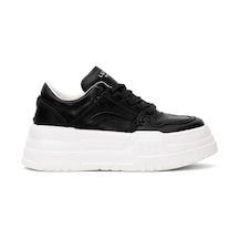 Lufian Darla Kadın Hakiki Deri Klasik Sneaker Siyah 121230020 Siyah