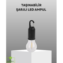 Şarjlı Kancalı Led Lamba - Kamp Balkon Ve Acil Durum Işığı