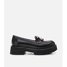 Hotiç Kadın Siyah Tokalı Günlük Loafer