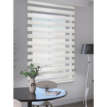 Br Perle Pliseli Ekru Renk Zebra Perde Yüksek Kalite Alüminyum Kasa Ekru