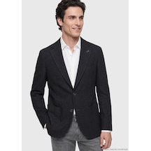 Ramsey Siyah Shirt Shoulder Slim Fit Yün Karışımlı Ceket