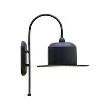 Rsylight Retro Rustik Dekoratif Metal Siyah Baston Kol Vintage Aplik Siyah