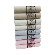 Bonsai Bambu Havlu 8 Adet - Gri Pembe Krem Bej Çok Renkli