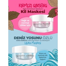 K-Lotus Beauty Deniz Yosunu Özlü Nemlendirici ve Besleyici Uyku Maskesi 30 ML + Kırmızı Ginseng Temizleyici Kil Maskesi 30 ML