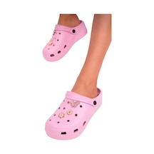 Yüksek Taban Aksesuarlı Kadın Sandalet Pembe-pembe Pembe