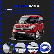 Fiat Doblo Oto Araç Kapı Koruma Fitili 5metre Parlak Mavi Renk