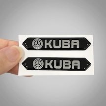 Küba 3D Gümüş Arma Sticker Yapıştırma 2 Adet