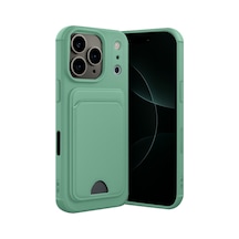 Apple iPhone Uyumlu 17 Pro Kelvin Kartvizitli Silikon  - Açık Yeşil