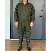 Çizmeli Tulum, Kapuşonlu, Su Geçirmez, 3.8 Mm Pvc, Boy Tulum