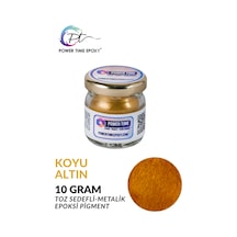 Sedefli Metalik Toz Pigment Boya Koyu Altın Deep Gold Epoksi Için