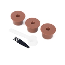 Maiyame Caffitaly Uyumlu Yeniden Kullanılabilir Kahve Filtre Seti: Fırça Ve Kaşık Dahil, Sağlıklı Ve Çevre Dostu Kahverengi