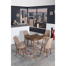4 Kişilik Sabit Masa Sandalye Takımı Mutfak Masası 70x110