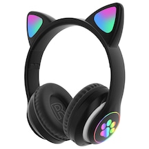 Ally 23M Kedi Kulak Led Aydınlatmalı Kulak Üstü 5.0 Bluetooth Kulaklık