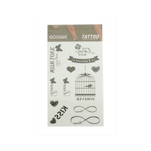 Kafes - 960 - Tattoo Dövme - Ece-umay - Sticker Siyah