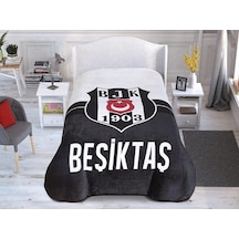 Taç Lisanslı Beşiktaş 1903 Logo Tek Kişilik Battaniye