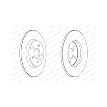 FERODO DDF1666C Disk Ayna Arka A4 A5 A6 A7 Q5 08- Bm (Takım Fiyat) 36463 / Df4848